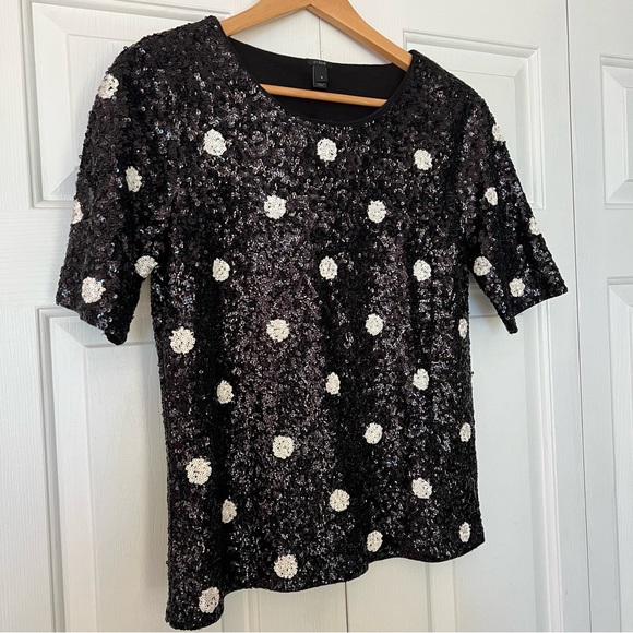 J. Crew Sequin Polka Dot Top - Picture 3 of 11